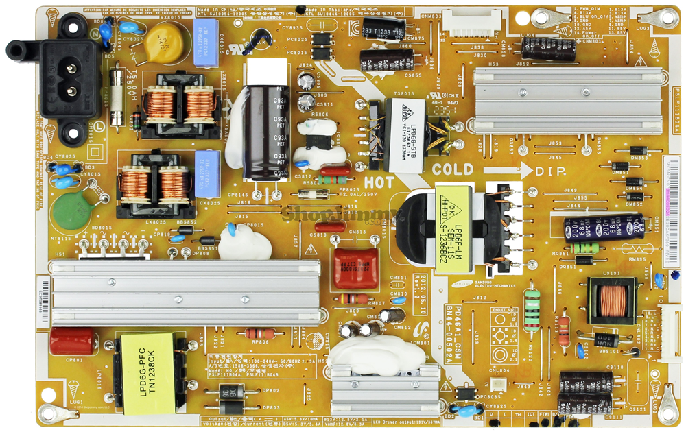 BN44-00502 , A , PD46A1_CSM , Samsung , UE46ES5500 , UE40ES5500 , LED , Power Board , Besleme Kartı , PSU