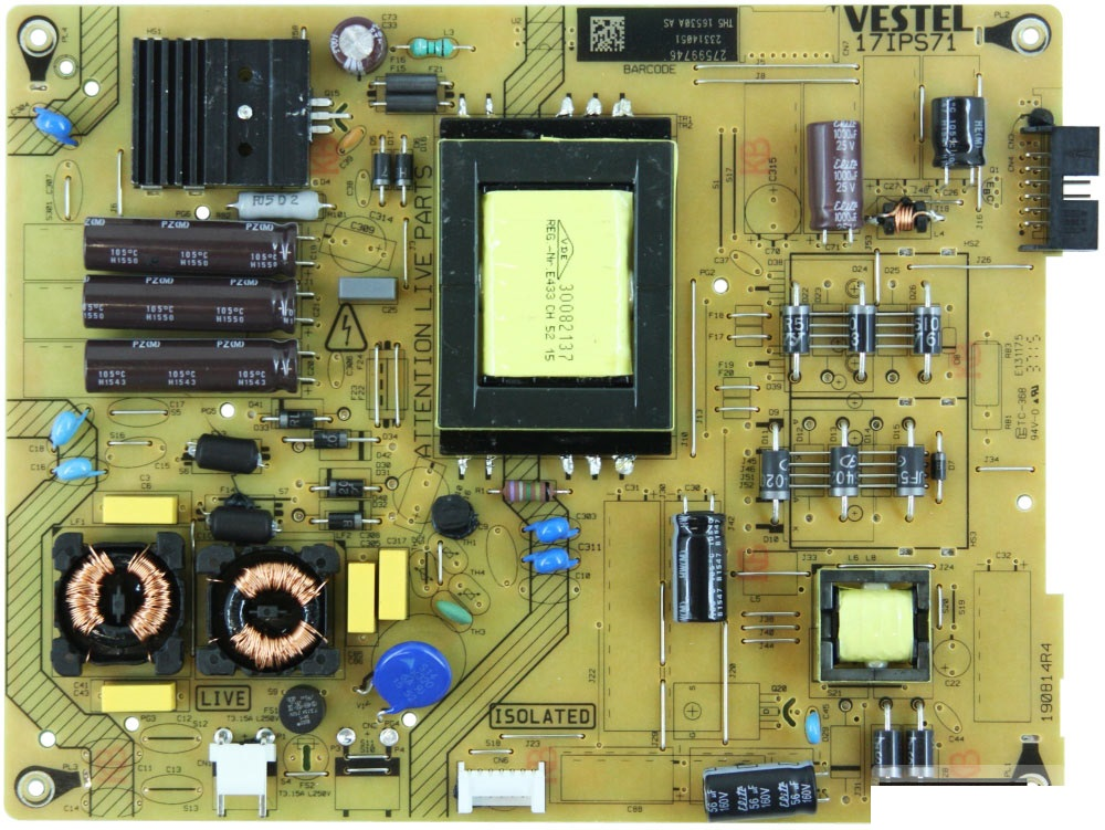 23314051, 17IPS71, 190814R4, 27689263, Power Board, VESTEL SMART 40FB7100 40 LED TV
