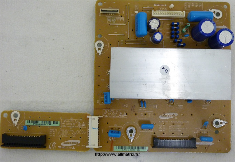 LJ92-01736A , LJ41-08591A , 42U2P XM (1LAYER) , PS42C450B1W , PS42C430 , SAMSUNG , S42AX-YB09 , Z-SUS BOARD