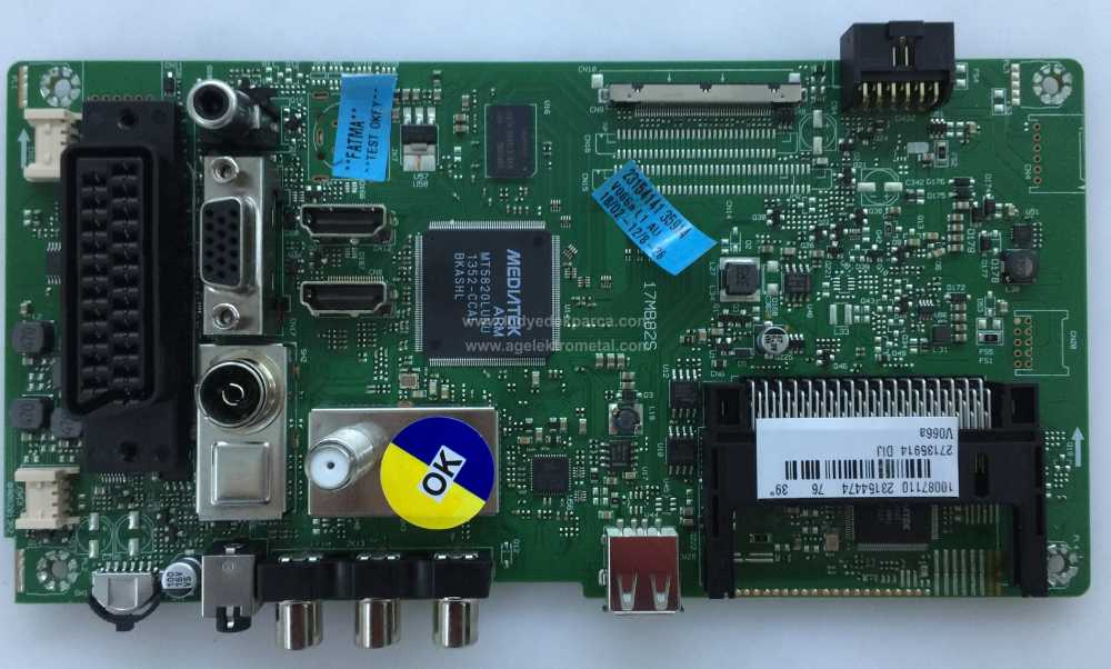 17MB82S , 23154474 , 23237454 , 10087110 , VESTEL , 39PF5025 , LED , VES390UNVA-01 , Main Board , Ana Kart