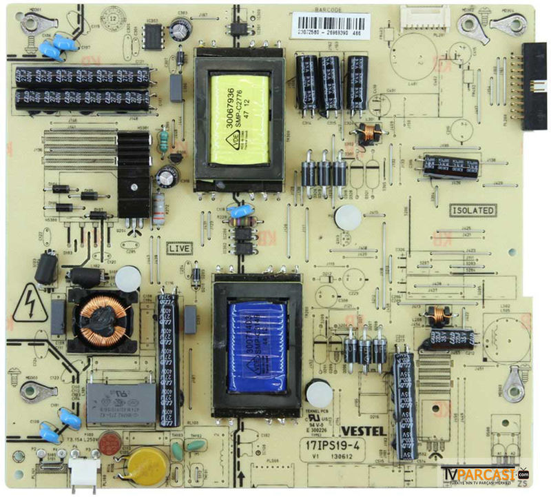 17IPS19-4 V1 130612,23061041,2674525,23099143,26983887, VESTEL BESLEME KARTI, POWER BOARD