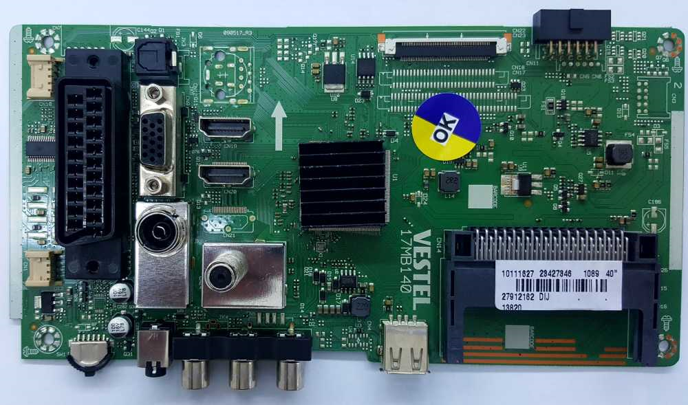 17MB140 , 23427346 , 10111627 , VESTEL , VES395UNDC-2D-N12 , 40FB5050 , Main Board , Ana Kart