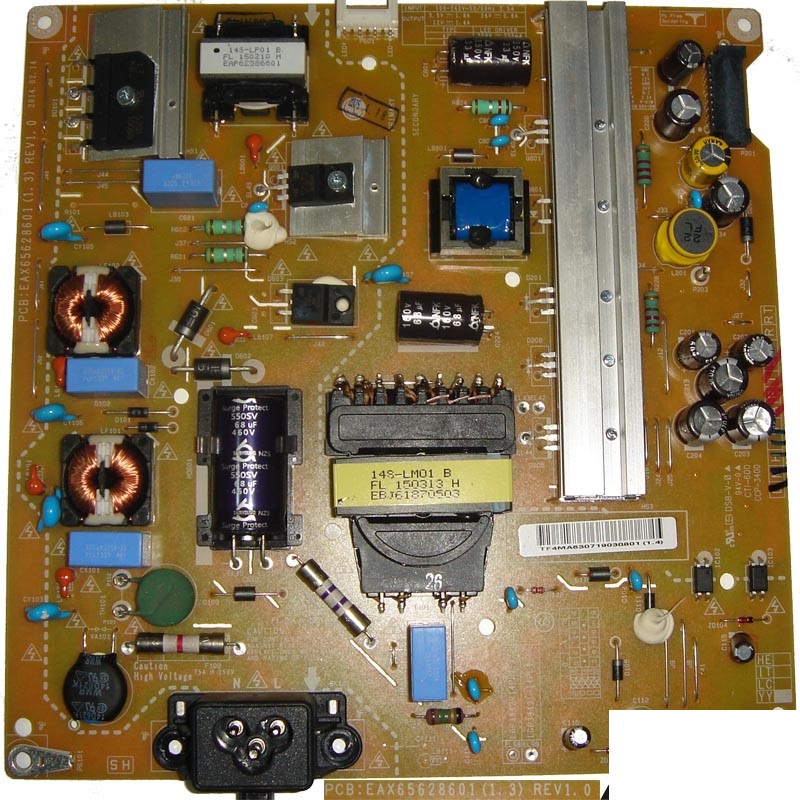 EAX65628601 , (1.3) , LGP3942I-14PL1-IT , LG , 42LB580N Power Board , Besleme Kartı , PSU
